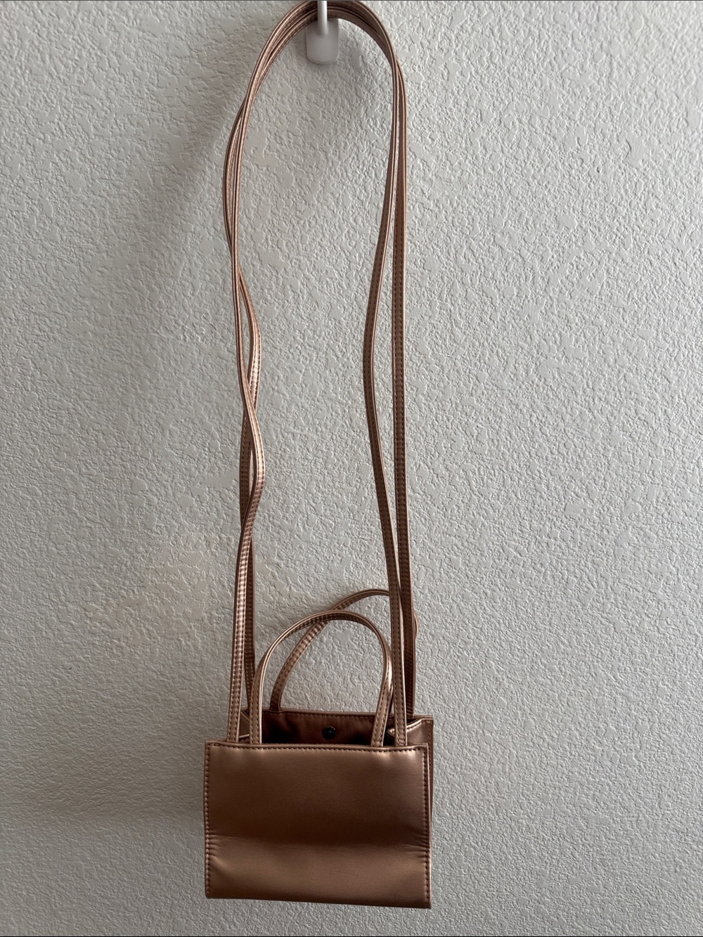 Telfar Small Shopping Bag in Metallic Rose Gold - Picture 2 of 3
